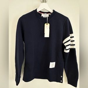 THOM BROWNE 4 bar Sweat Shirt Navy Size: 1
